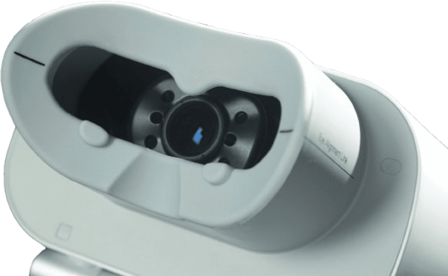 Airdoc retinal fundus AI camera — close-up of the imaging optics